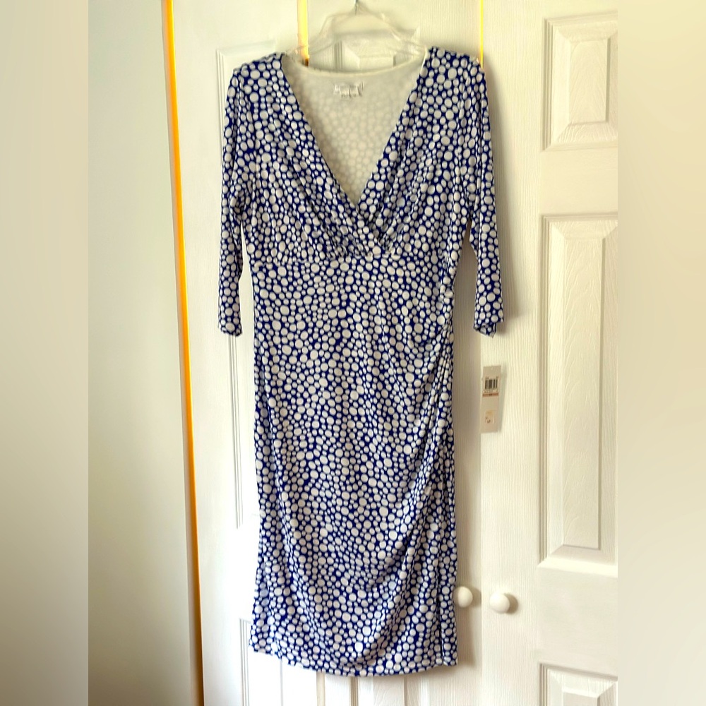 London Times V-neck Dress